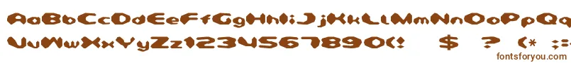 Detonator-fontti – ruskeat fontit valkoisella taustalla