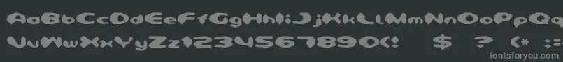 フォントDetonator – 黒い背景に灰色の文字