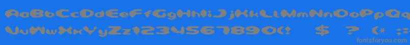 フォントDetonator – 青い背景に灰色の文字