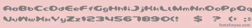 Detonator-fontti – harmaat kirjasimet vaaleanpunaisella taustalla
