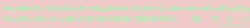 フォントDetonator – ピンクの背景に緑の文字