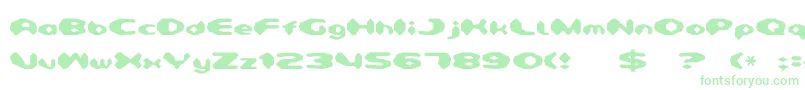 Detonator-Schriftart – Grüne Schriften auf weißem Hintergrund