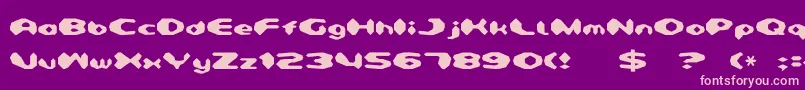 Detonator-Schriftart – Rosa Schriften auf violettem Hintergrund