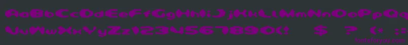 Шрифт Detonator – фиолетовые шрифты на чёрном фоне