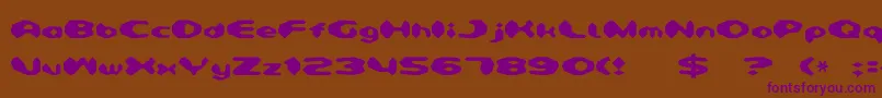 Detonator-fontti – violetit fontit ruskealla taustalla