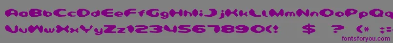 フォントDetonator – 紫色のフォント、灰色の背景
