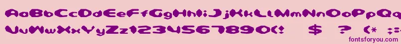 Detonator-fontti – violetit fontit vaaleanpunaisella taustalla