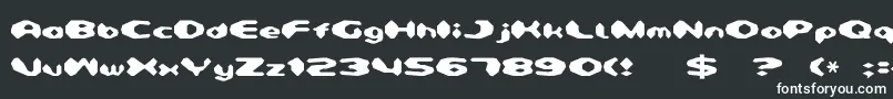 Шрифт Detonator – белые шрифты на чёрном фоне