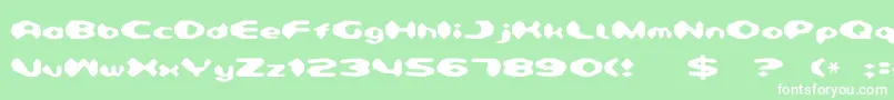 フォントDetonator – 緑の背景に白い文字