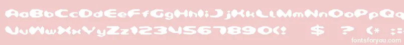 Шрифт Detonator – белые шрифты на розовом фоне
