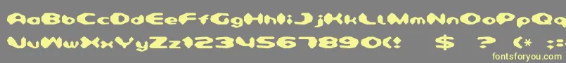 Detonator Font – Yellow Fonts on Gray Background