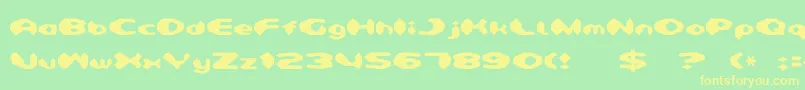Detonator Font – Yellow Fonts on Green Background