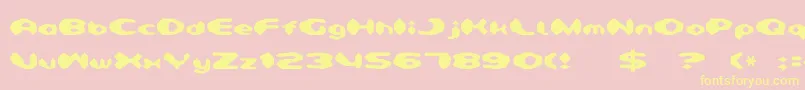 フォントDetonator – 黄色のフォント、ピンクの背景