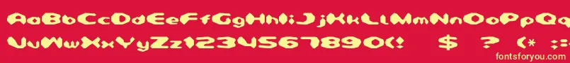 Detonator-fontti – keltaiset fontit punaisella taustalla