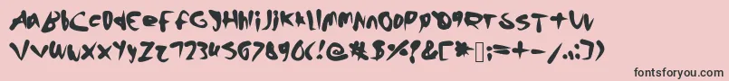 Inexperted-Schriftart – Schwarze Schriften auf rosa Hintergrund