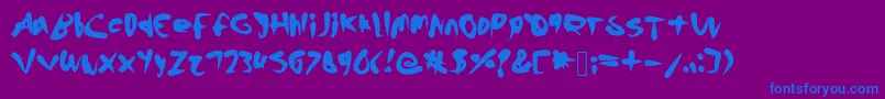 Шрифт Inexperted – синие шрифты на фиолетовом фоне