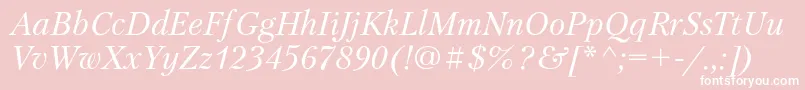 PetersburgcItalic Font – White Fonts on Pink Background