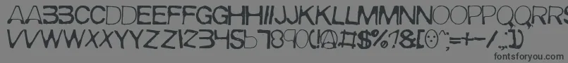 フォントMeirrg – 黒い文字の灰色の背景