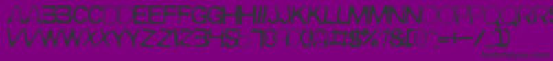 フォントMeirrg – 紫の背景に黒い文字