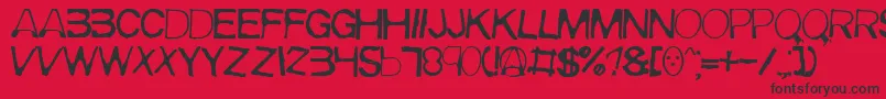 Meirrg Font – Black Fonts on Red Background