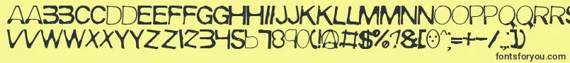 Meirrg Font – Black Fonts on Yellow Background