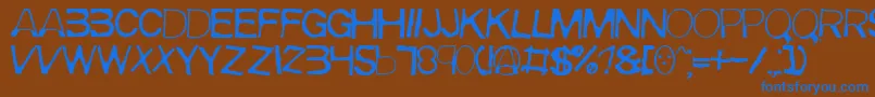 Шрифт Meirrg – синие шрифты на коричневом фоне