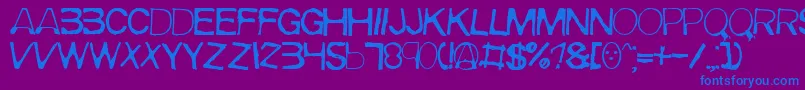 Meirrg Font – Blue Fonts on Purple Background