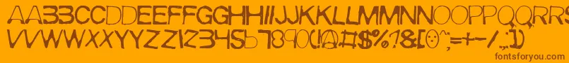 Meirrg Font – Brown Fonts on Orange Background