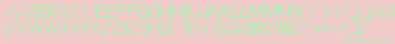 Meirrg Font – Green Fonts on Pink Background