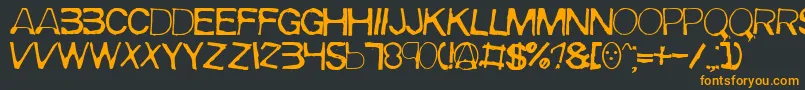 Meirrg Font – Orange Fonts on Black Background