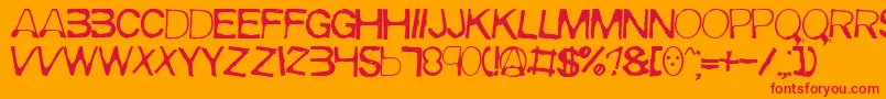 Meirrg Font – Red Fonts on Orange Background