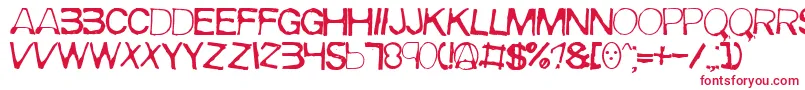 Meirrg Font – Red Fonts on White Background