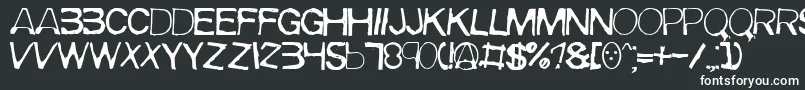 Meirrg-fontti – valkoiset fontit mustalla taustalla