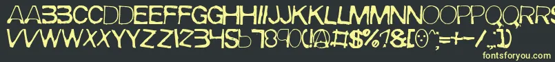 Meirrg Font – Yellow Fonts on Black Background