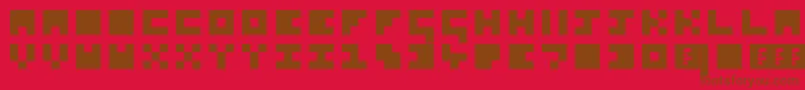 SoSquare Font – Brown Fonts on Red Background
