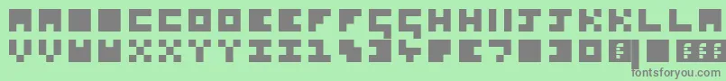 SoSquare Font – Gray Fonts on Green Background