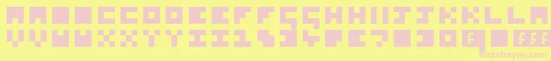 SoSquare Font – Pink Fonts on Yellow Background