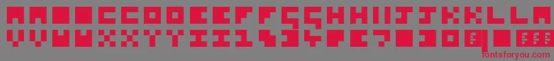 fuente SoSquare – Fuentes Rojas Sobre Fondo Gris