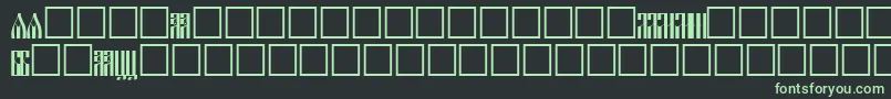 Шрифт SlavjanicNormal – зелёные шрифты на чёрном фоне