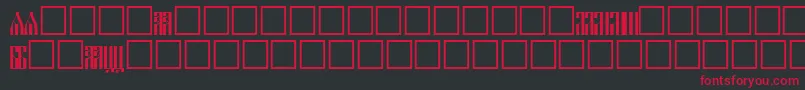 SlavjanicNormal-fontti – punaiset fontit mustalla taustalla