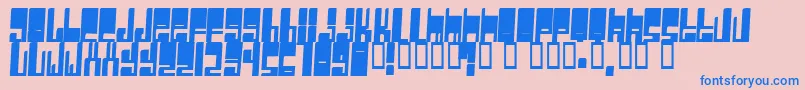 fuente Cyberwhi – Fuentes Azules Sobre Fondo Rosa