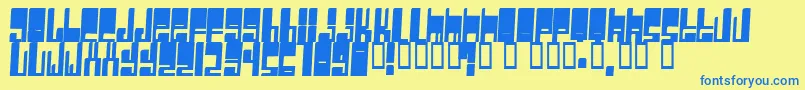 Czcionka Cyberwhi – niebieskie czcionki na żółtym tle