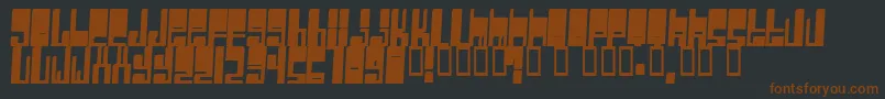 Cyberwhi-fontti – ruskeat fontit mustalla taustalla