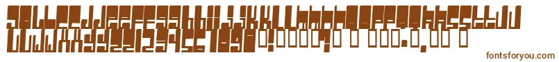 Cyberwhi-Schriftart – Braune Schriften auf weißem Hintergrund