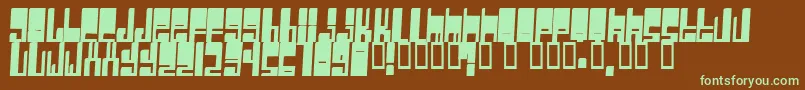 Cyberwhi-fontti – vihreät fontit ruskealla taustalla