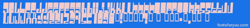 フォントCyberwhi – ピンクの文字、青い背景