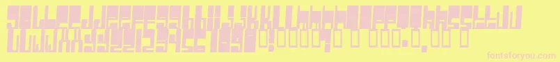 フォントCyberwhi – ピンクのフォント、黄色の背景