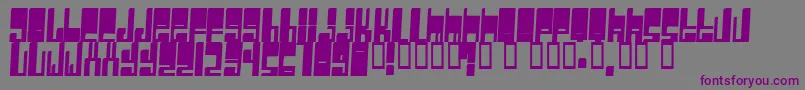 フォントCyberwhi – 紫色のフォント、灰色の背景