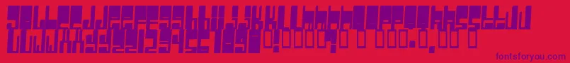Police Cyberwhi – polices violettes sur fond rouge