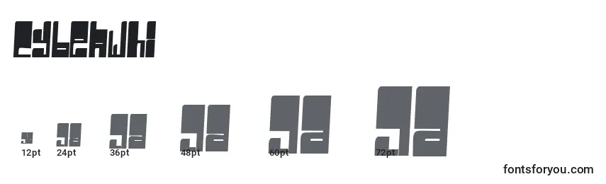 Cyberwhi Font Sizes